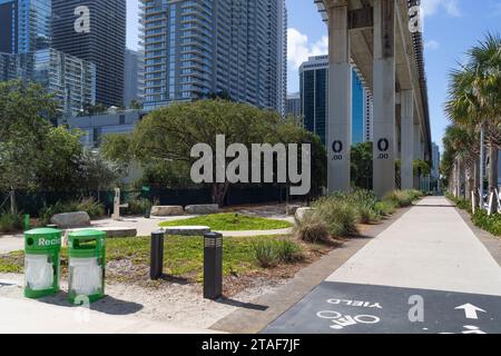 Die Underline im Zentrum von Miami, Florida, USA Stockfoto