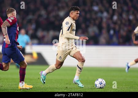 Barcelona, Spanien. November 2023. BARCELONA, SPANIEN - 28. NOVEMBER: Evanilson des FC Porto im Spiel der Gruppe H - UEFA Champions League zwischen dem FC Barcelona und dem FC Porto bei Estadi Olimpic Lluis Companys am 28. November 2023 in Barcelona. (Foto von David Ramirez/Dax Images) Credit: DAX Images/Alamy Live News Stockfoto