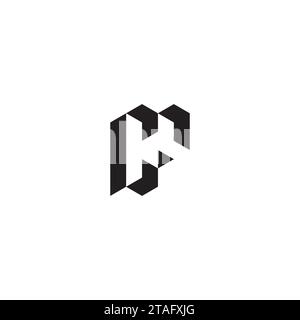 CF-Initialbuchstaben in hochwertigem, professionellem Design, das auf allen Druckmedien gut gedruckt wird Stock Vektor