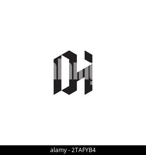 DH Initial-Logobuchstaben in hochwertigem, professionellem Design, das auf allen Druckmedien gut gedruckt werden kann Stock Vektor
