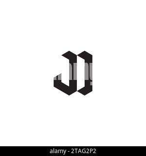JD Initial-Logobuchstaben in hochwertigem, professionellem Design, das auf allen Druckmedien gut gedruckt werden kann Stock Vektor