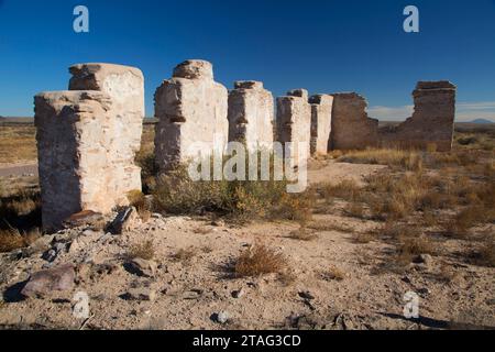 Befehlshabenden Offizieren Viertel ruinieren, Fort Craig National Historic Site, Socorro Büro des Land-Managements, New Mexico Stockfoto