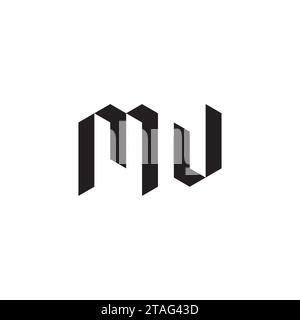 MW Initial-Logobuchstaben in hochwertigem, professionellem Design, das auf allen Druckmedien gut gedruckt werden kann Stock Vektor