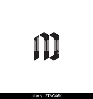 ND erste Logobuchstaben in hochwertigem, professionellem Design, das auf allen Druckmedien gut gedruckt werden kann Stock Vektor