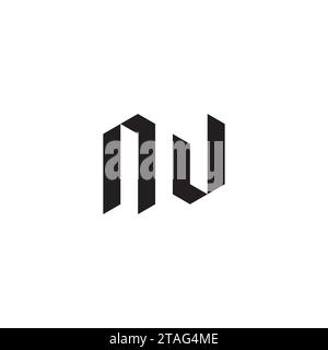 NW-Anfangsbuchstaben mit Logo in hochwertigem, professionellem Design, das auf allen Druckmedien gut gedruckt werden kann Stock Vektor