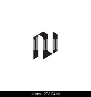NV Initial-Logobuchstaben in hochwertigem, professionellem Design, das auf allen Druckmedien gut gedruckt werden kann Stock Vektor