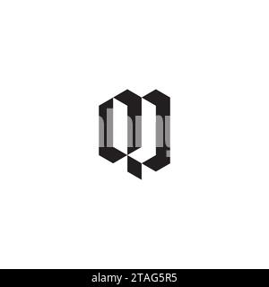Erste QD-Logobuchstaben in hochwertigem, professionellem Design, das auf allen Druckmedien gut gedruckt werden kann Stock Vektor