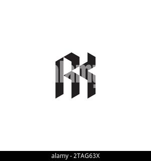 Die ersten Logobuchstaben von RK in hochwertigem, professionellem Design, die auf allen Druckmedien gut gedruckt werden können Stock Vektor
