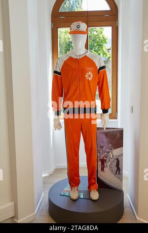 Das Olympische Museum von Sarajevo, das in einem wiederaufgebauten Gebäude aus der österreichisch-ungarischen Ära untergebracht ist Stockfoto