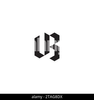 VB-Anfangsbuchstaben in hochwertigem, professionellem Design, das auf allen Druckmedien gut gedruckt werden kann Stock Vektor