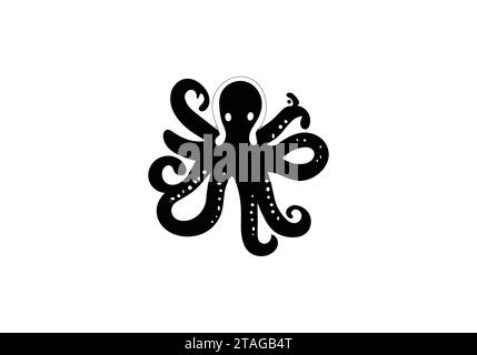 Decke Octopus minimales Design mit Illustration Stock Vektor