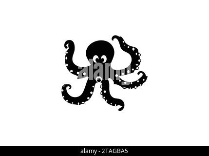 Decke Octopus minimales Design mit Illustration Stock Vektor