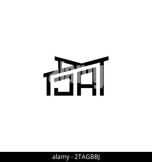 JA Anfangsbuchstabe im Real Estate Logo Concept.eps ja Anfangsbuchstabe im Real Estate Logo Concept Stock Vektor
