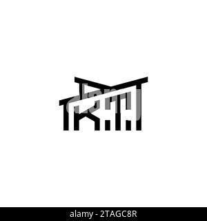 KT Anfangsbuchstabe im Real Estate Logo Konzept.eps KT Anfangsbuchstabe im Real Estate Logo Konzept Stock Vektor