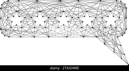 Nachricht mit Sternen, Kundenbewertungskonzept aus abstrakten futuristischen polygonalen schwarzen Linien und Punkten. Vektorabbildung. Stock Vektor