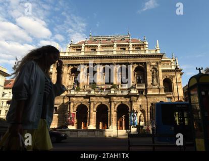 Budapest, Ungarn - 29. August 2017: Ungarische Staatsoper in Budapest. Stockfoto