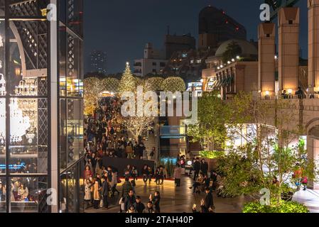 Yebisu Garden Place Winter Illumination Festival, berühmte romantische Lichtergüsse, schöne Aussicht, beliebte Touristenattraktionen, Reiseziele Stockfoto