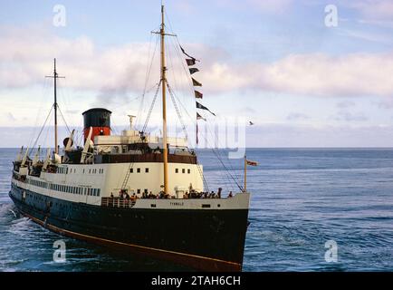 King Orry Class Passagier-Dampfschiff 'Tynwald' baute 1947 Camell Laird, betrieben von Isle of man Steam Packet Company, registriert in Douglas, Isle of man, fotografiert am 3. September 1969 Stockfoto