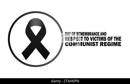 Tag des Gedenkens und des Respekts gegenüber den Opfern des kommunistischen Regimes Vektor-Illustration. Geeignet für Grußkarten, Poster und Banner. Stock Vektor