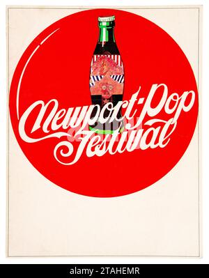 Grateful Dead, Jefferson Airplane Usw. 1968 Newport Pop Festival Programm Stockfoto