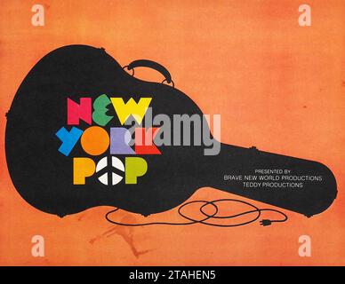 New York Pop Festival Program (Brave New World - Teddy Productions, 1970) feat a Guitar Case Stockfoto