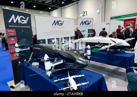 MGI Engineering eVTOL 101 Cargo-Technologie auf der DroneX 2023 Stockfoto