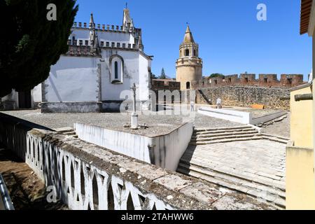 Viana do Alentejo, gotische Burg. Evora, Alentejo, Portugal. Stockfoto