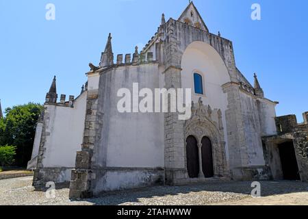Viana do Alentejo, Igreja de Nossa Senhora da Anunciacao (manueline-Stil) im Schloss. Evora, Alentejo, Portugal. Stockfoto