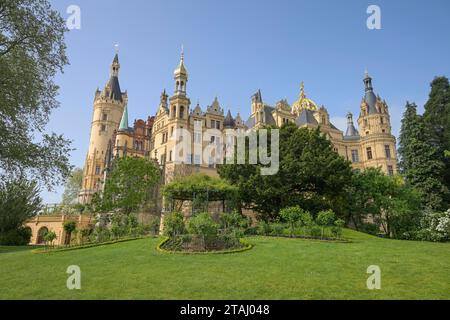 Schweriner Schloß, Landtag, Schwerin, Mecklenburg-Vorpommern, Deutschland Stockfoto