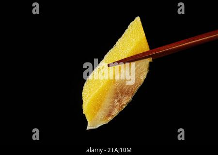 Wunderschöne Bilder von Lachs in Restaurants, geschnittener Lachs, Bilder von hoher Qualität Stockfoto