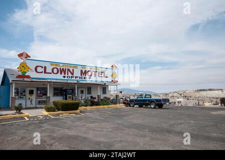 Tonopah, USA, 08-14-2017. Das Clown Motel in Tonopah, Nevada Stockfoto