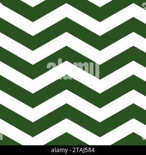 Grüner und weißer Hintergrund mit Zickzackmuster Stockfoto