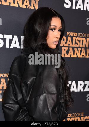 New York, NY, USA. November 2023 30. Lakeyah bei der NY-Premiere von STARZ' Power Book III: Raising Kanan in der Chelsea Factory in New York City am 30. November 2023. Quelle: Media Punch/Alamy Live News Stockfoto