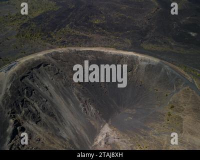 Ein Blick aus der Vogelperspektive auf den Vulkan Paricutin in Michoacan, Mexiko Stockfoto