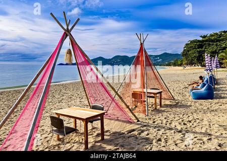 Landschaft am frühen Morgen, Chaweng Beach, Ko Samui, Surat Thani, Thailand Stockfoto