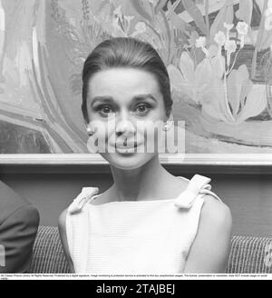 Audrey Hepburn. Britische Schauspielerin. Geboren am 4. Mai 1929 bis 20. januar 1993. Bild als 30 Jahre alt, Besuch in Stockholm Schweden im September 1959. Stockfoto