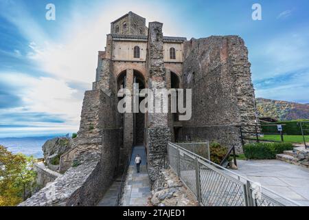 Sacra di San Michele (Abtei San Michele della Chiusa) Stockfoto