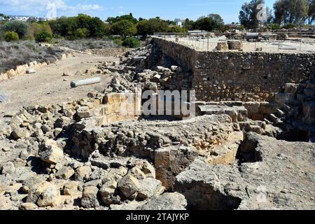 Paphos, Zypern - 02. Oktober 2023: Archäologischer Park von Kato Paphos - UNESCO-Weltkulturerbe, Paphos alias Pafos war europäische Kulturhauptstadt Stockfoto