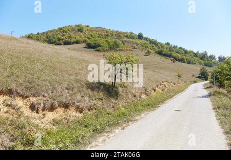 Die bosnische Pyramide in Visoko, was einige eine antike Pyramide nennen und was andere einen Hügel nennen Stockfoto