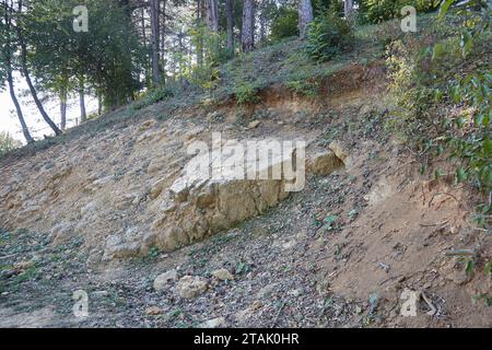Die bosnische Pyramide in Visoko, was einige eine antike Pyramide nennen und was andere einen Hügel nennen Stockfoto
