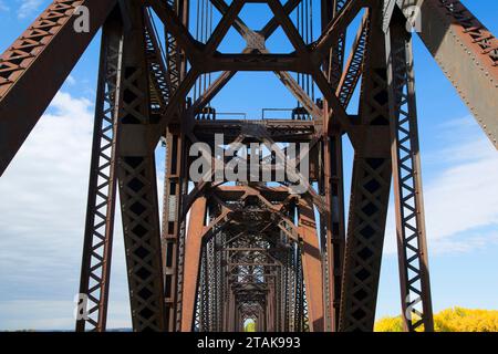 Fairview Bridge, Sundheim Park, McKenzie County, North Dakota Stockfoto