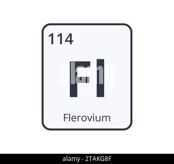 Chemisches Flerovium-Symbol. Stock Vektor