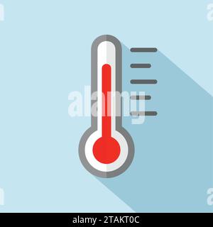 Thermometersymbol. Flacher Stil Vektorillustration flaches Design Stock Vektor