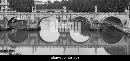 Pont Saint-Angel, Ponte Sant'Angelo, Roma, Italien Stockfoto