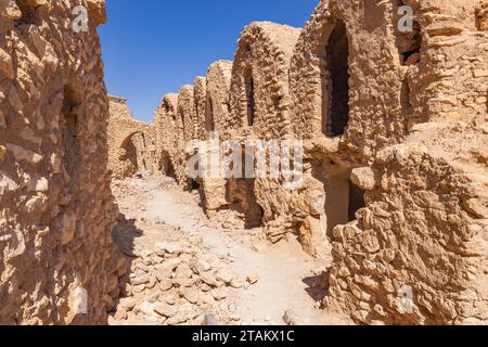 Ksar Ouled Soltane, Tataouine, Tunesien. Antike befestigte Berberlagerstätte in Ksar Ouled Soltane, die als Set für den Star Wars Film The Ph Stockfoto
