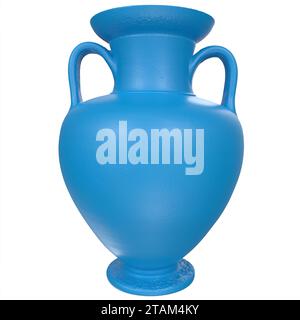 Blaue Vase isoliert auf weißem Hintergrund Stockfoto