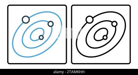 galaxy-Symbol. Liniensymbolstil. Einfache Vektorkonstruktion bearbeitbar Stock Vektor