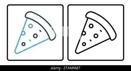 Pizzaschnitt-Symbol. Symbol für Lebensmittel. Liniensymbolstil. Einfache Vektorkonstruktion bearbeitbar Stock Vektor