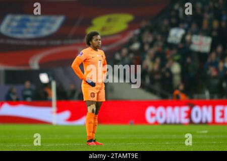 London, Großbritannien. Dezember 2023. London, England, 1. Dezember 2023: Während des Spiels der UEFA Women's Nations League zwischen England und den Niederlanden im Wembley Stadium in London (Alexander Canillas/SPP) Credit: SPP Sport Press Photo. /Alamy Live News Stockfoto