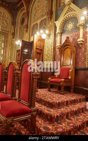Der unglaubliche Freimaurertempel in Philadelphia, Pennsylvania Stockfoto